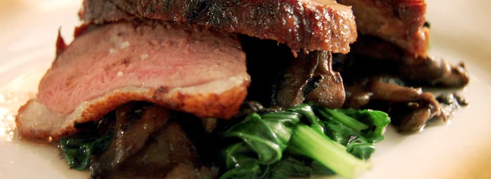 Seared Duck Breast with Mushrooms