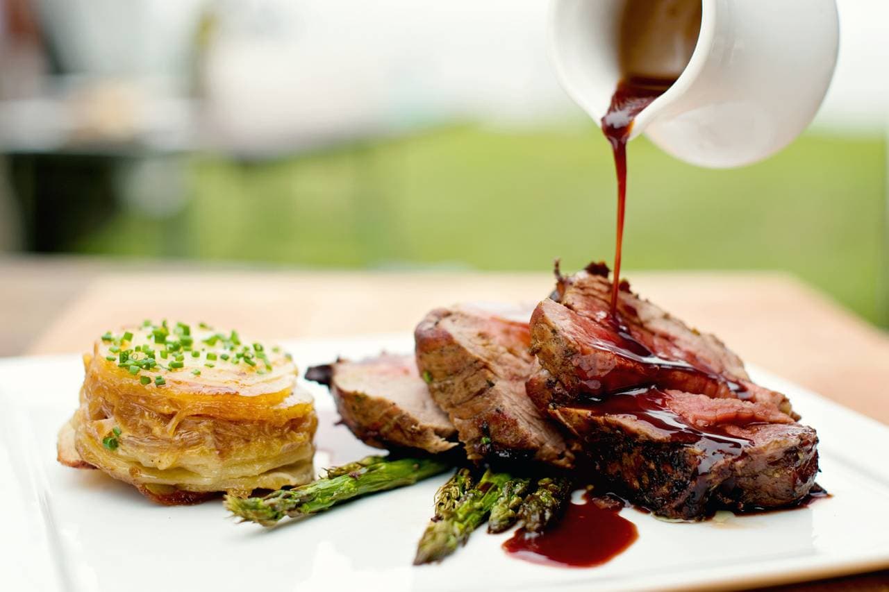 Filet of Beef with Potato Gratin